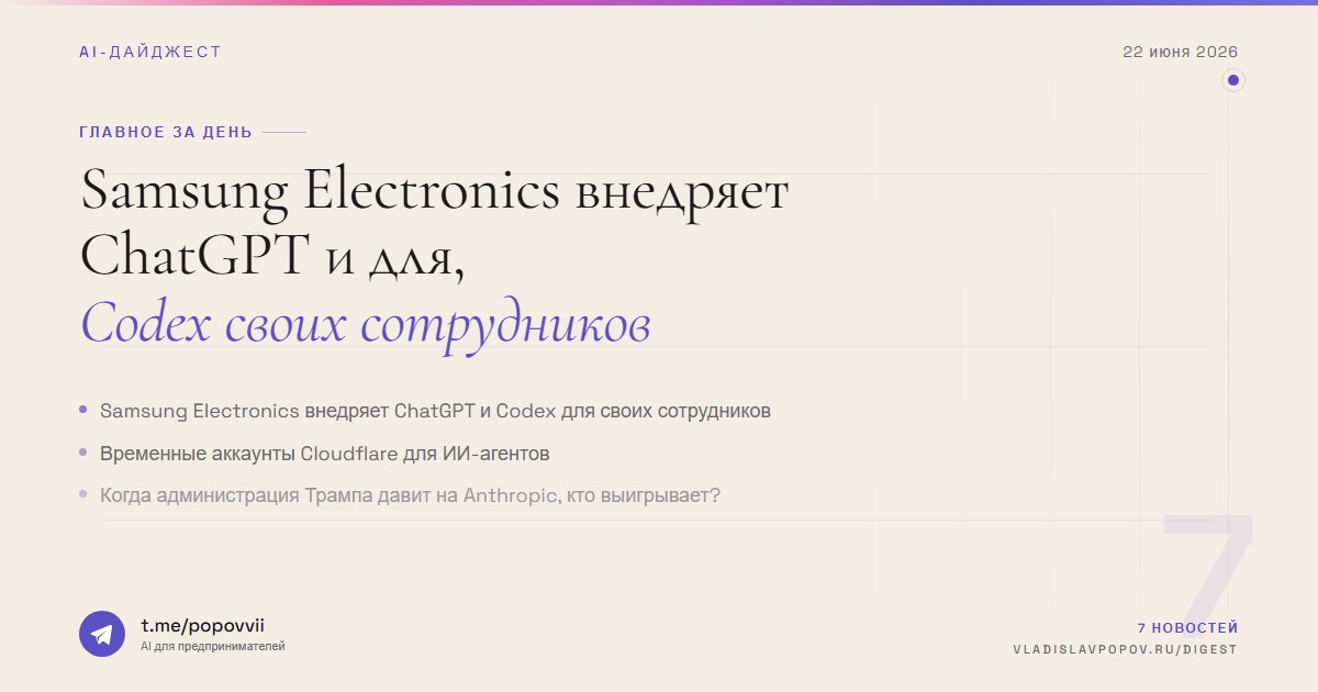 AI-дайджест за сегодня